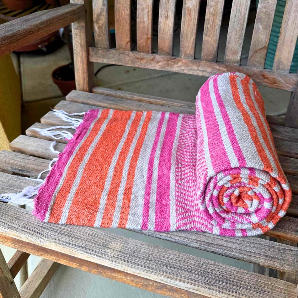 Bright Mexican Falsa Beach Blanket 80x50